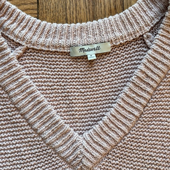 Madewell Arden V Neck Crop Pullover Sweater - Picture 3 of 4